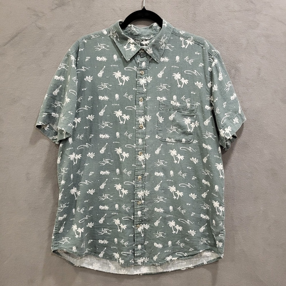 Dressmann Linen Blend Shirt Men's XL Button Down Resort Beach‎ Breathable